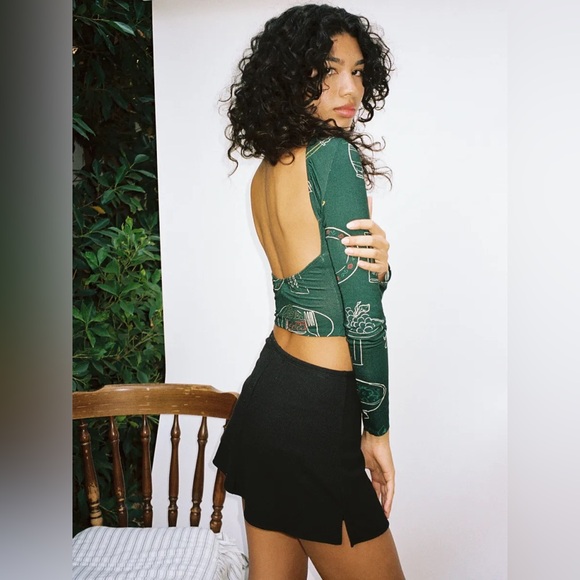 Lisa Says Gah Tops - LISA SAYS GAH Rowan Top in Set the Table Forest Size M